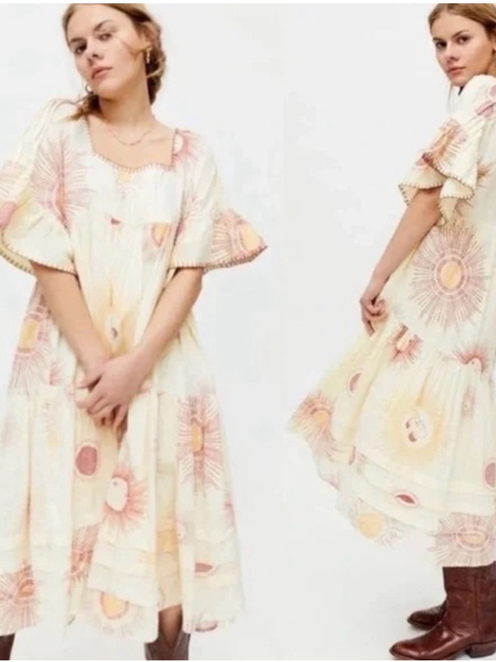 Urban Outfitters boho total eclipse midi dress☀️ size M.